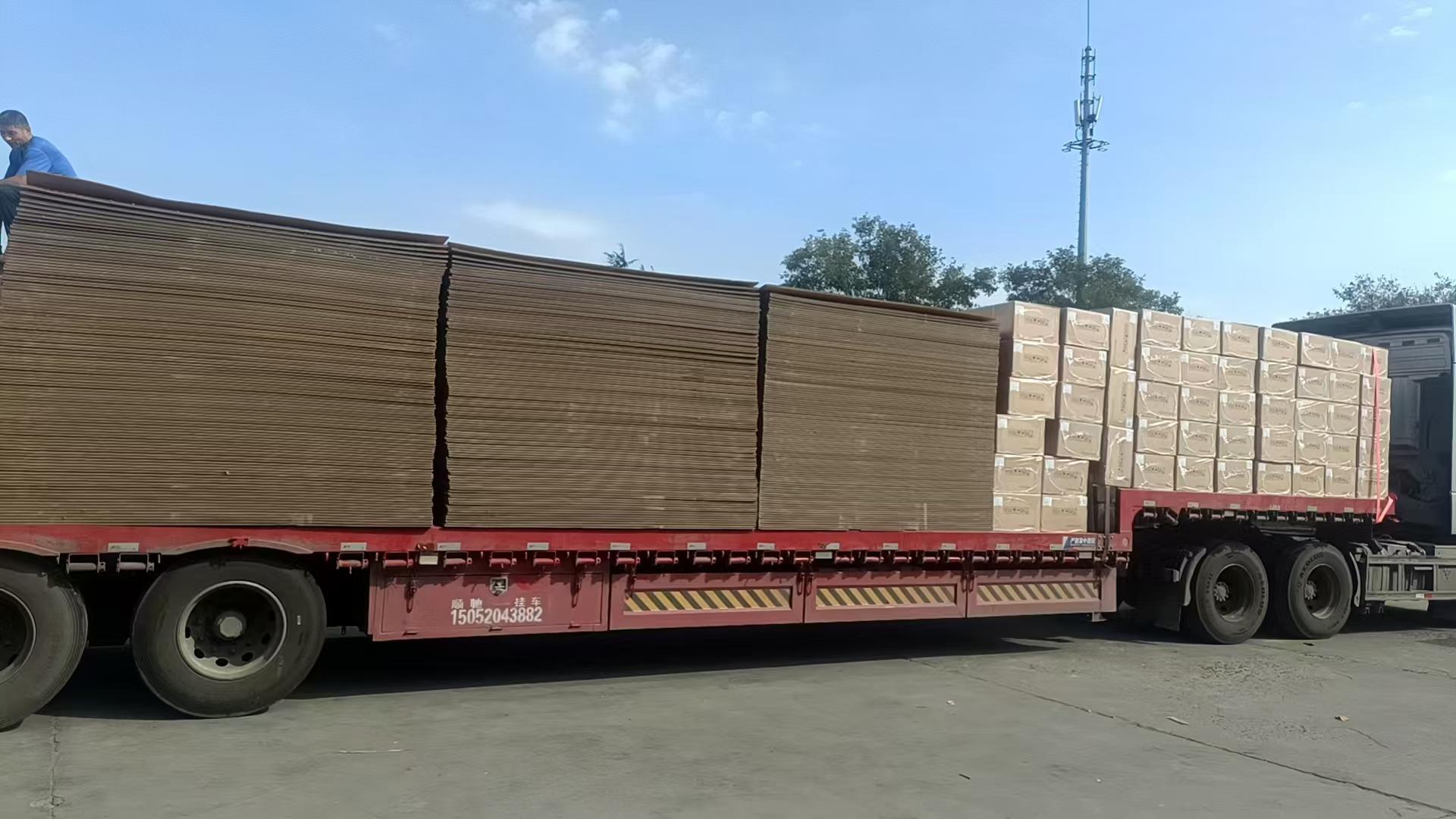 Door boards and flexitanks ready for shipping